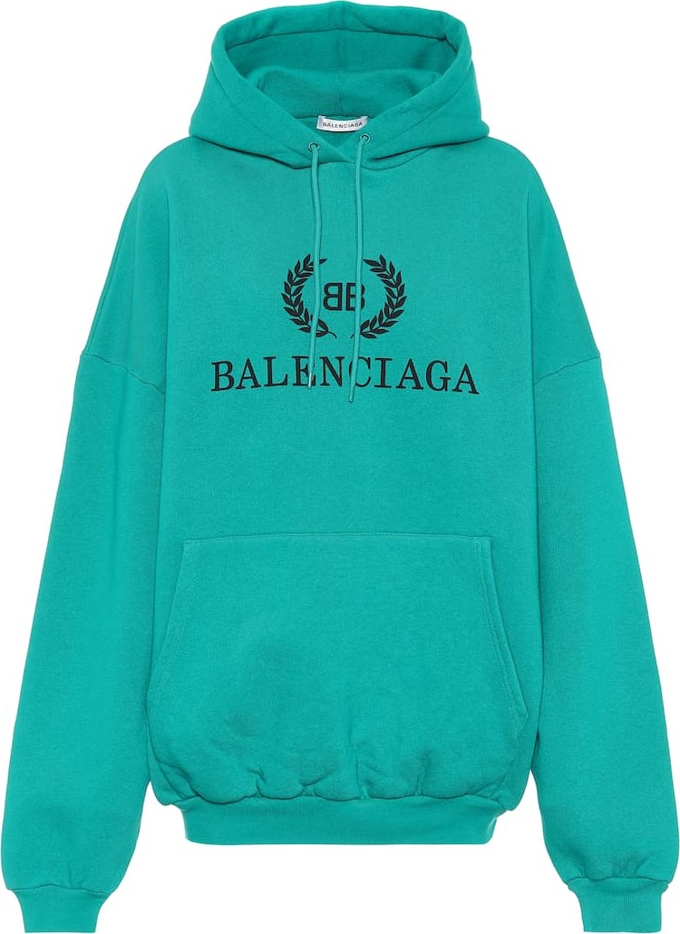 Balenciaga Oversized cotton jersey hoodie