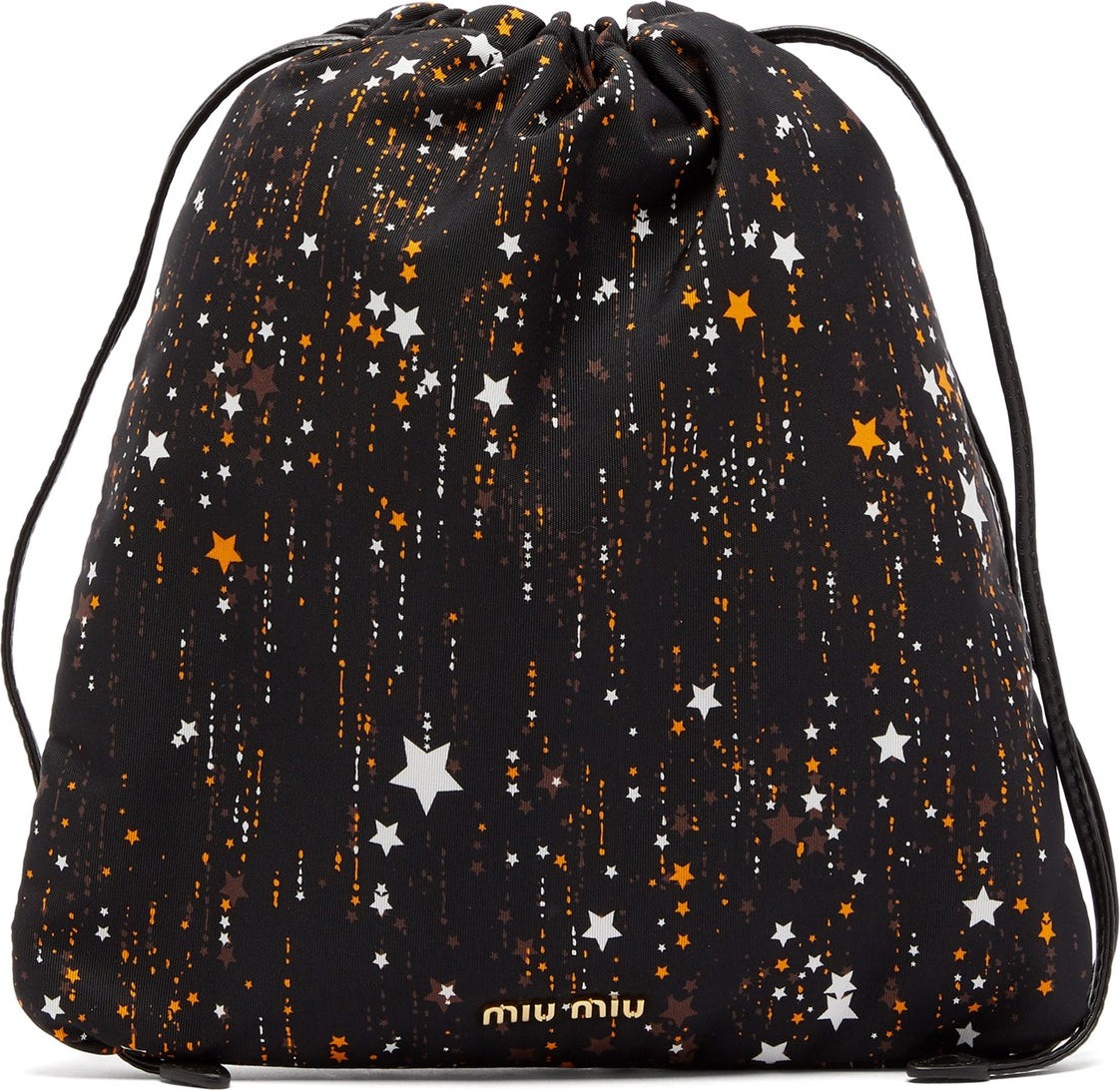Miu Miu Shooting Stars nylon pouch