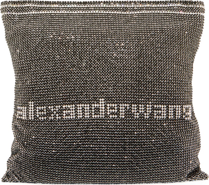 Alexander Wang Wanglock Pouch Rhinestone Logo Clutch Bag