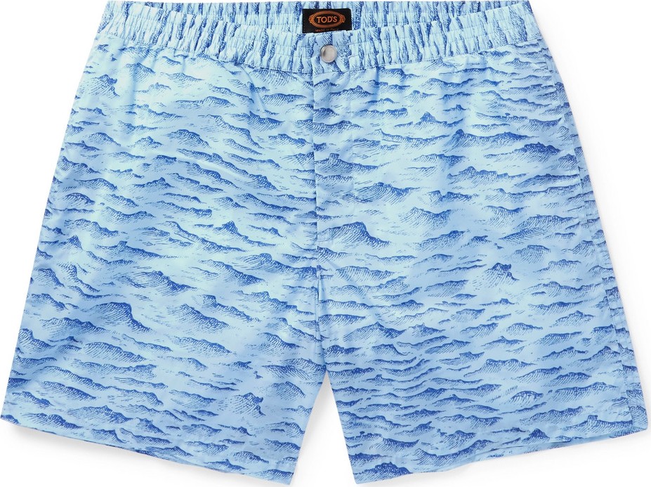 Tod's Mid-Length Printed Swim Shorts
