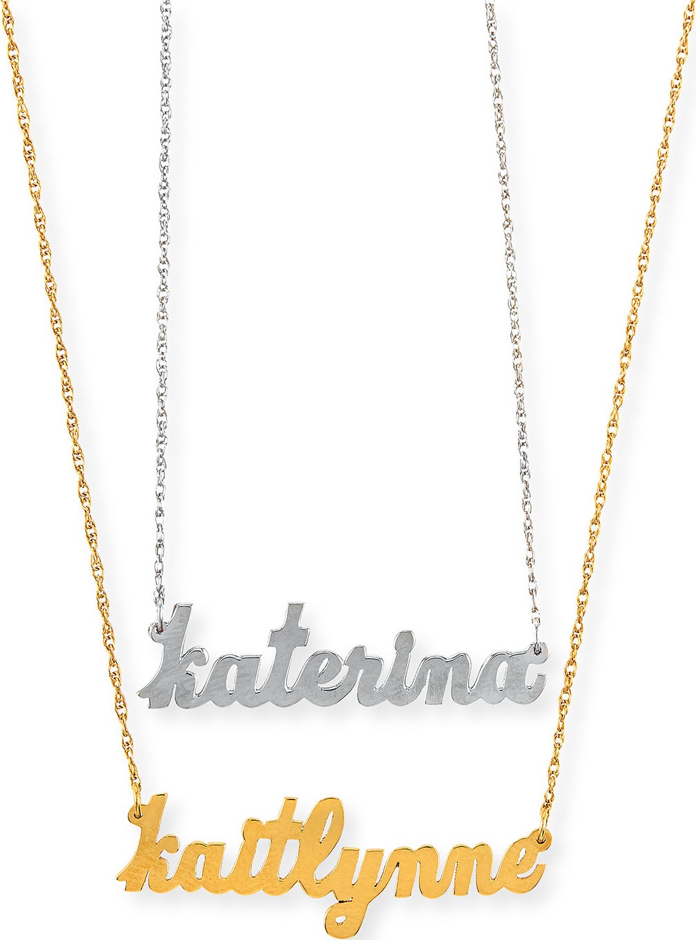 Jennifer Zeuner Jewelry Serafina Personalized Mini Nameplate Necklace