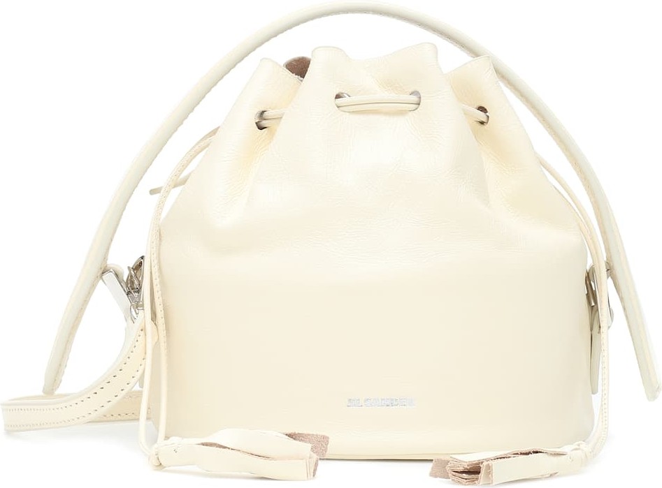 Jil Sander Drawstring Drum Mini leather tote