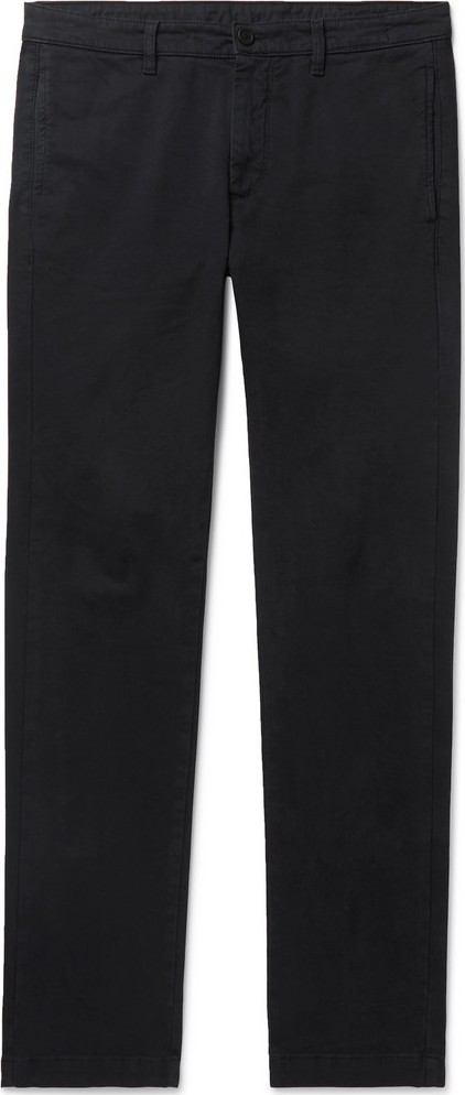 Massimo Alba Navy Winch 2 Slim-Fit Cotton-Blend Trousers