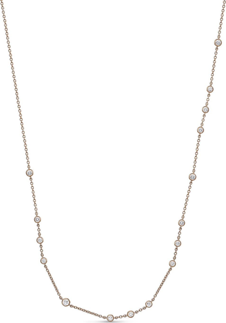 Memoire 18k Rose Gold Diamond By-the-Yard Necklace