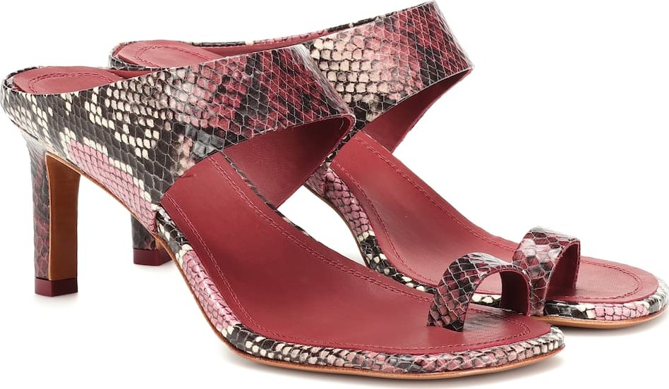 Zimmermann Strap python-printed leather sandals
