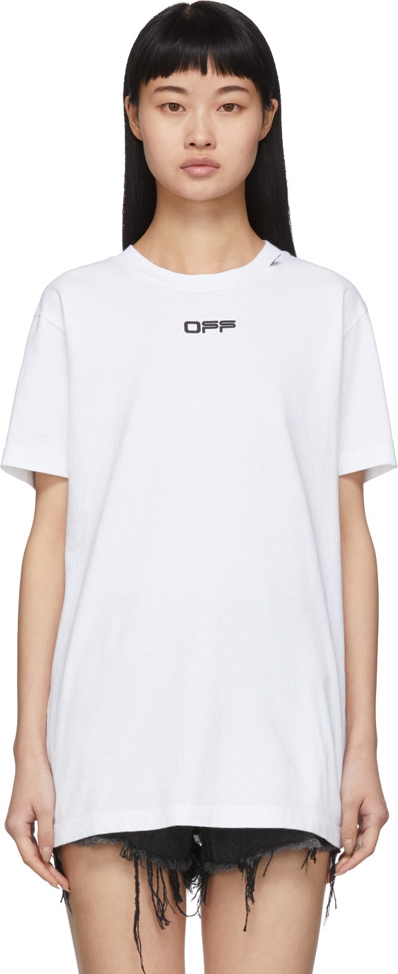 Off White White Caravaggio Arrows Slim T-Shirt