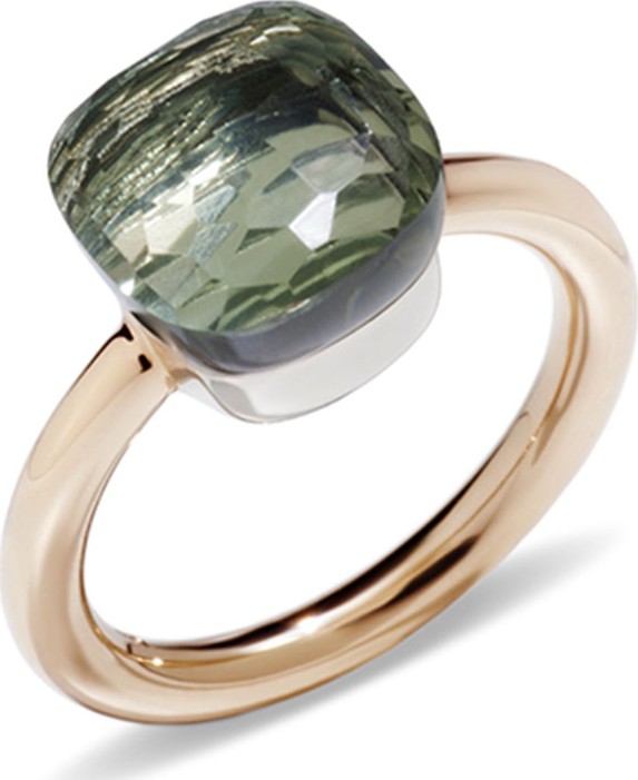 Pomellato Nudo 18k Rose Gold Prasiolite Ring, Size 51