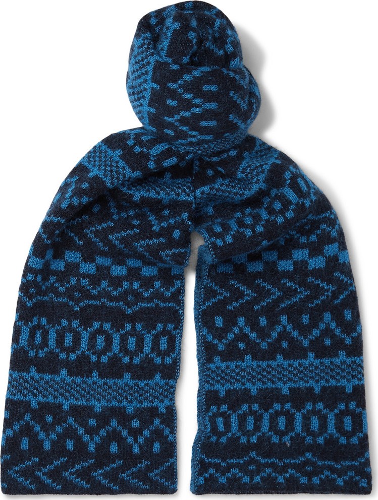 Massimo Alba Cashmere, Mohair and Silk-Blend Jacquard Scarf