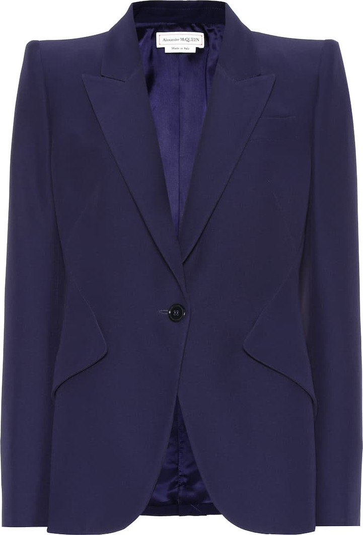 Alexander McQueen Single-breasted crêpe blazer