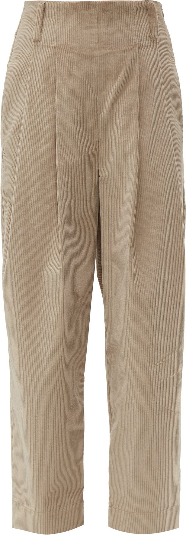 Brunello Cucinelli High-rise cotton-blend corduroy trousers