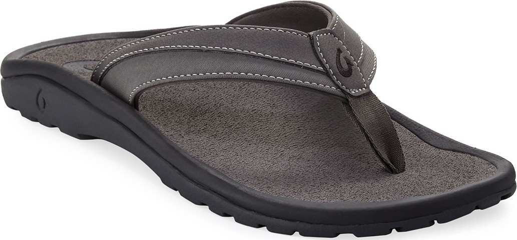 Olukai Men's ʻOhana Koa Thong Sandals, Gray