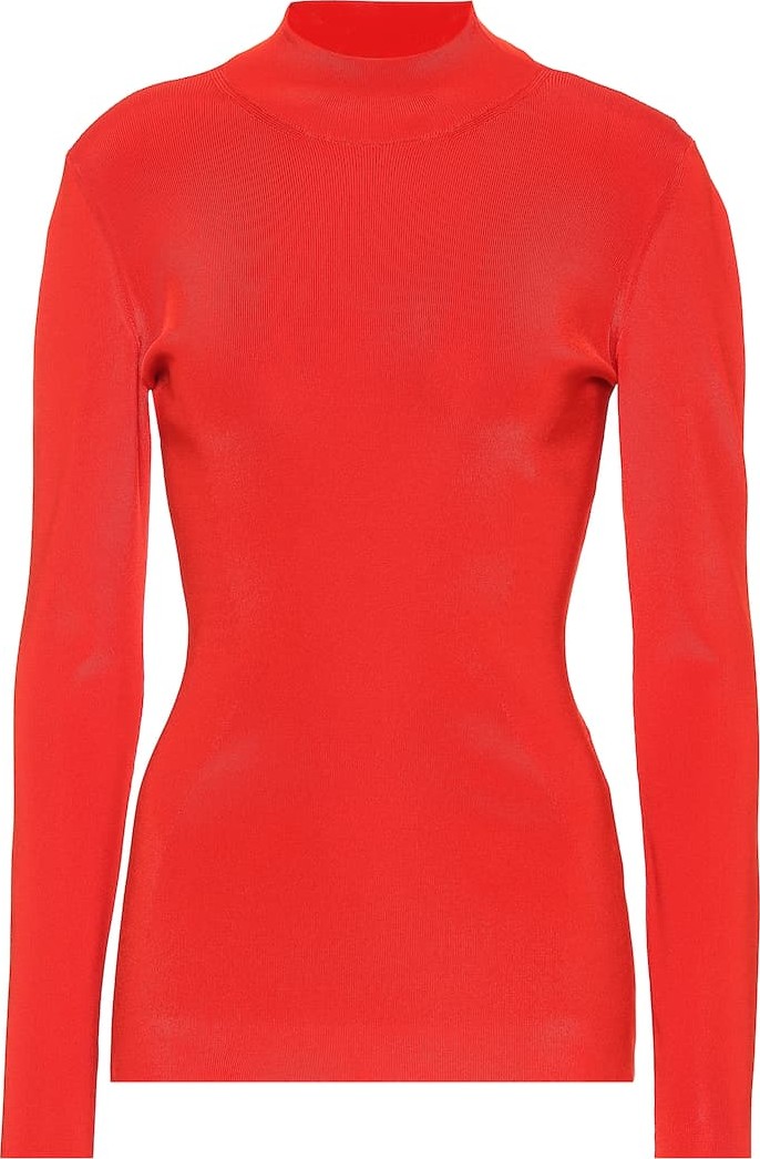 Victoria Beckham Stretch knit mockneck top