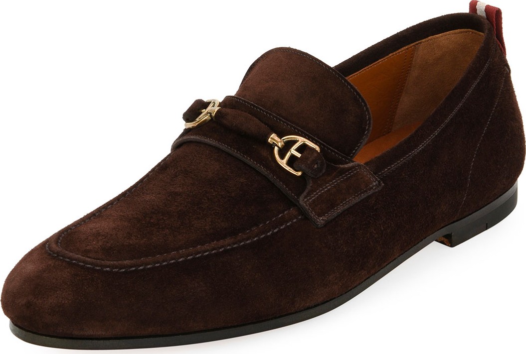 Bally Plintor Suede Bit-Strap Loafer
