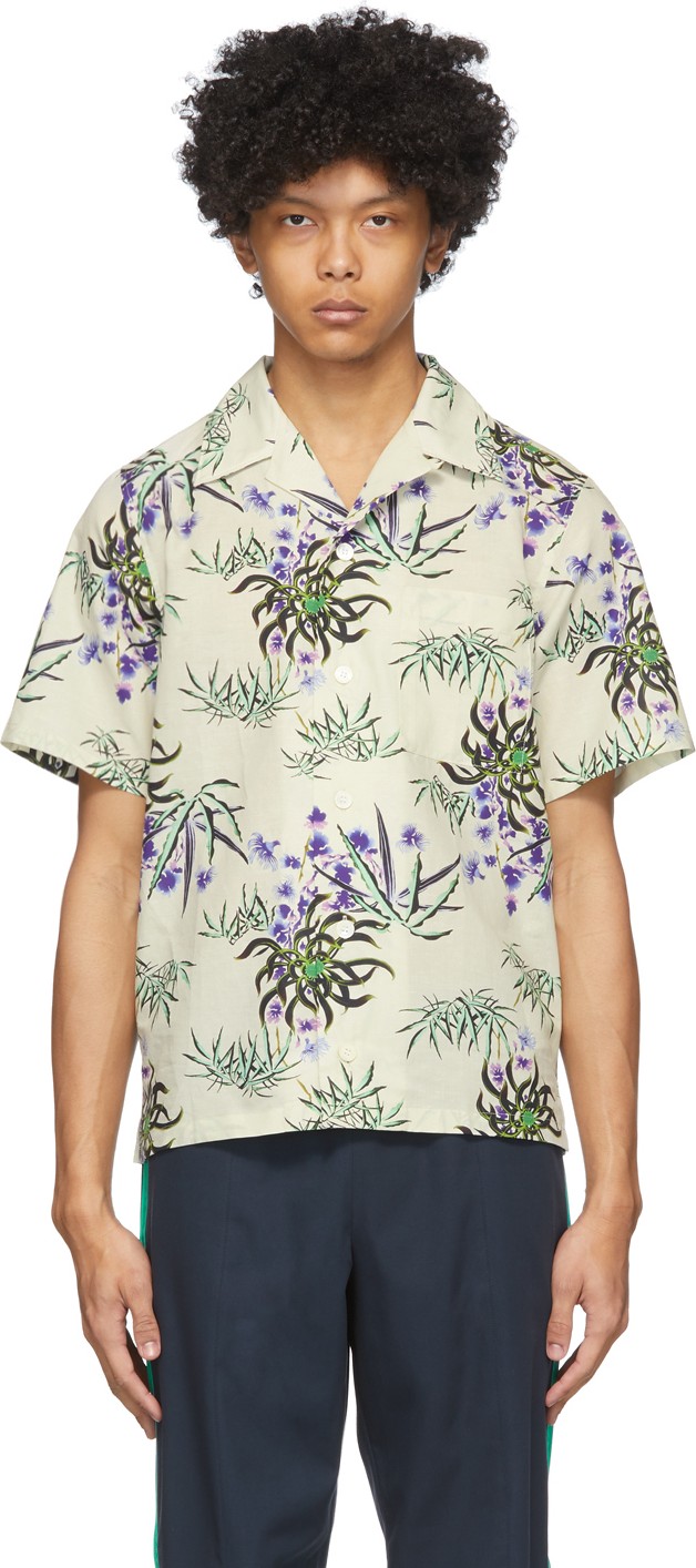 KENZO Off-White Sea Lily Shirt KENZO Off-White Sea Lily Shirt