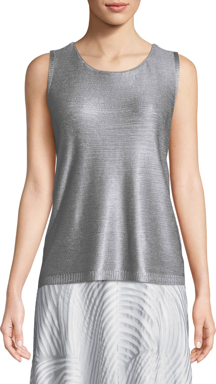NIC+ZOE Beach Stone Metallic Tank