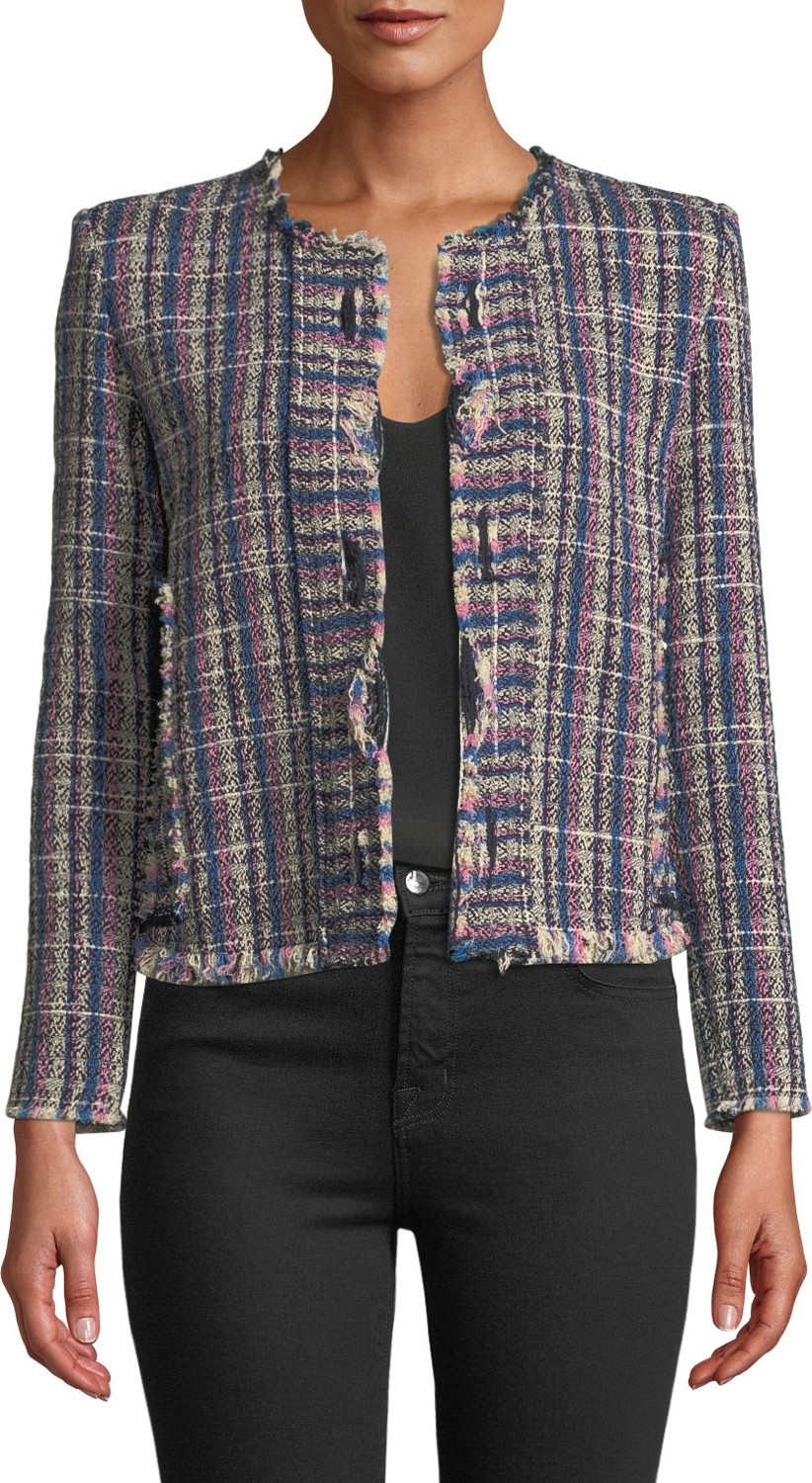IRO Frannie Collarless Tweed Jacket