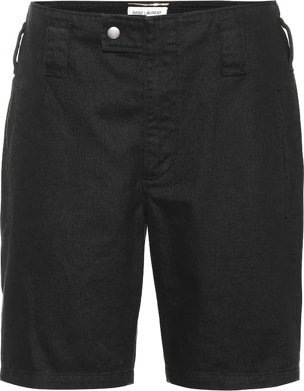 Saint Laurent Cotton-blend denim shorts