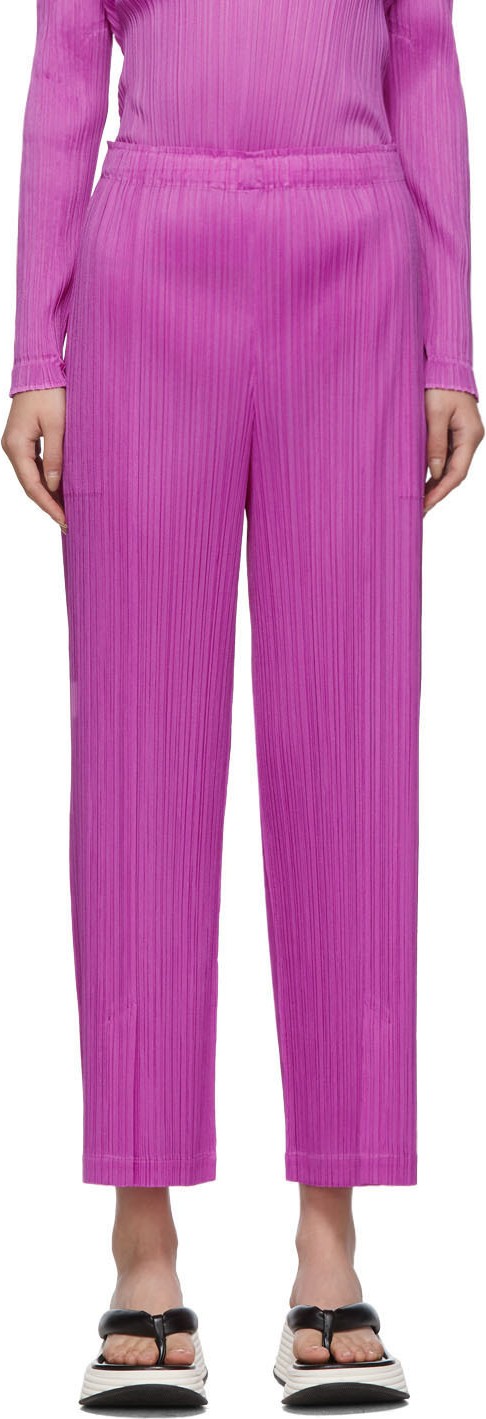 Pleats Please By Issey Miyake Purple Pleats Trousers