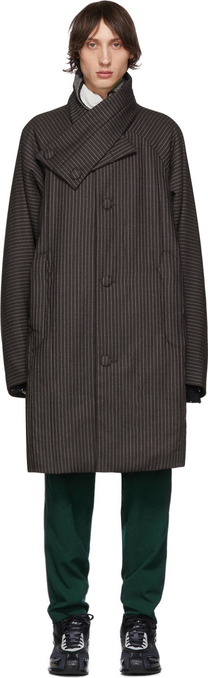 希少になる Kiko Kostadinov Purple Stripe Midnight Padded Coat - Luxed ジャケット・アウター