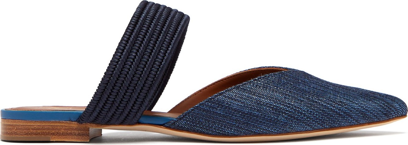 Malone Souliers Maisie braid strap twill loafers