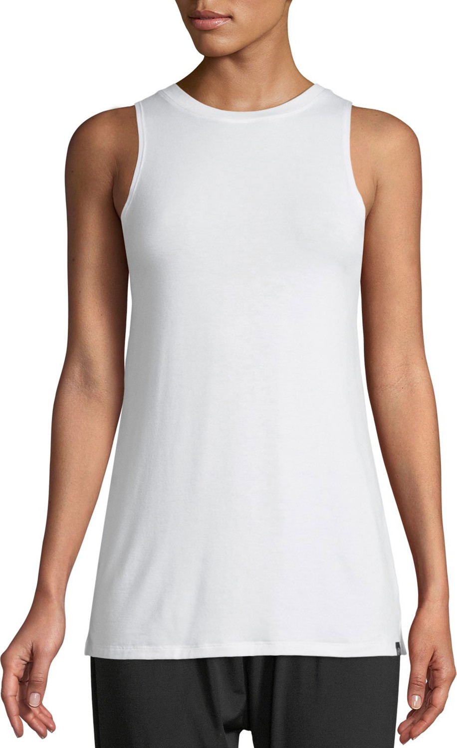 ONZIE Braided-Back Crewneck Jersey Knit Tank