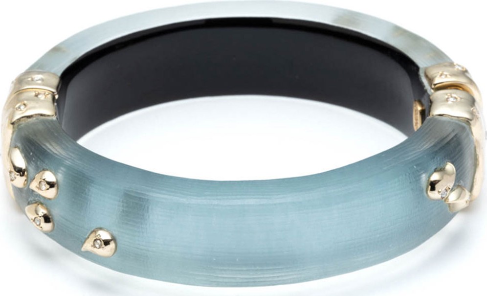 Alexis Bittar Paisley Studded Hinge Bracelet, Blue