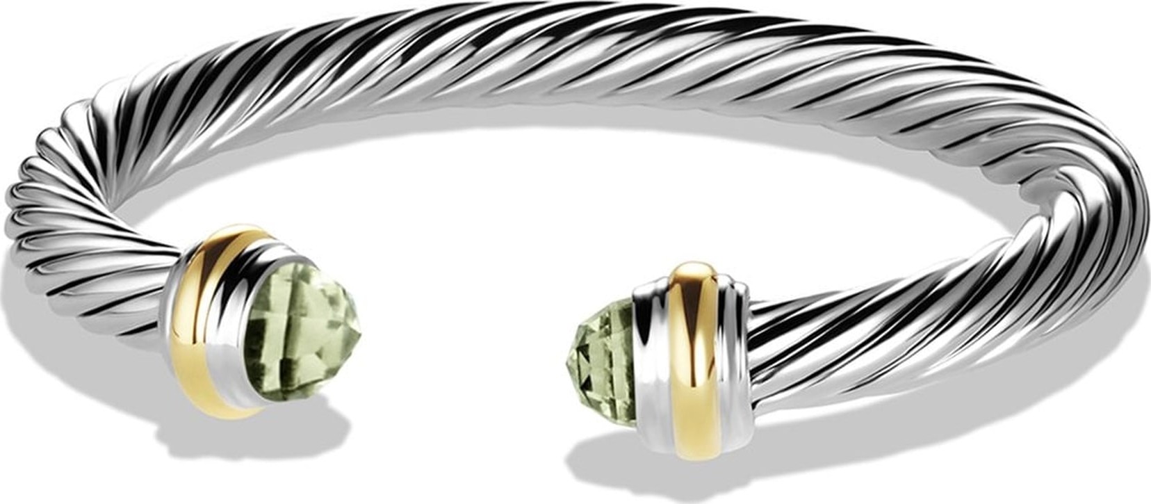 David Yurman Cable Classics Bracelet with Semiprecious Stones & 14K Gold, 7mm