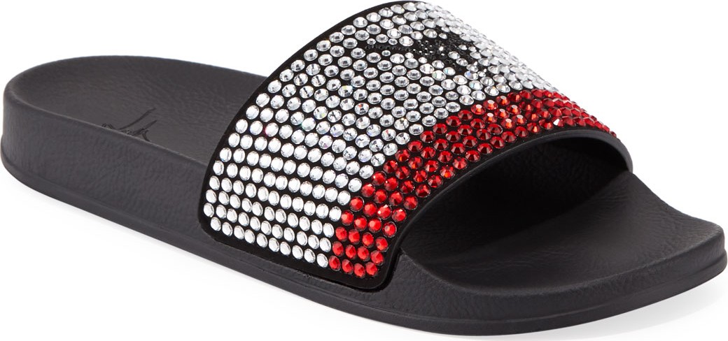 Giuseppe Zanotti Men's Crystal-Embellished Athletic Slide Sandal