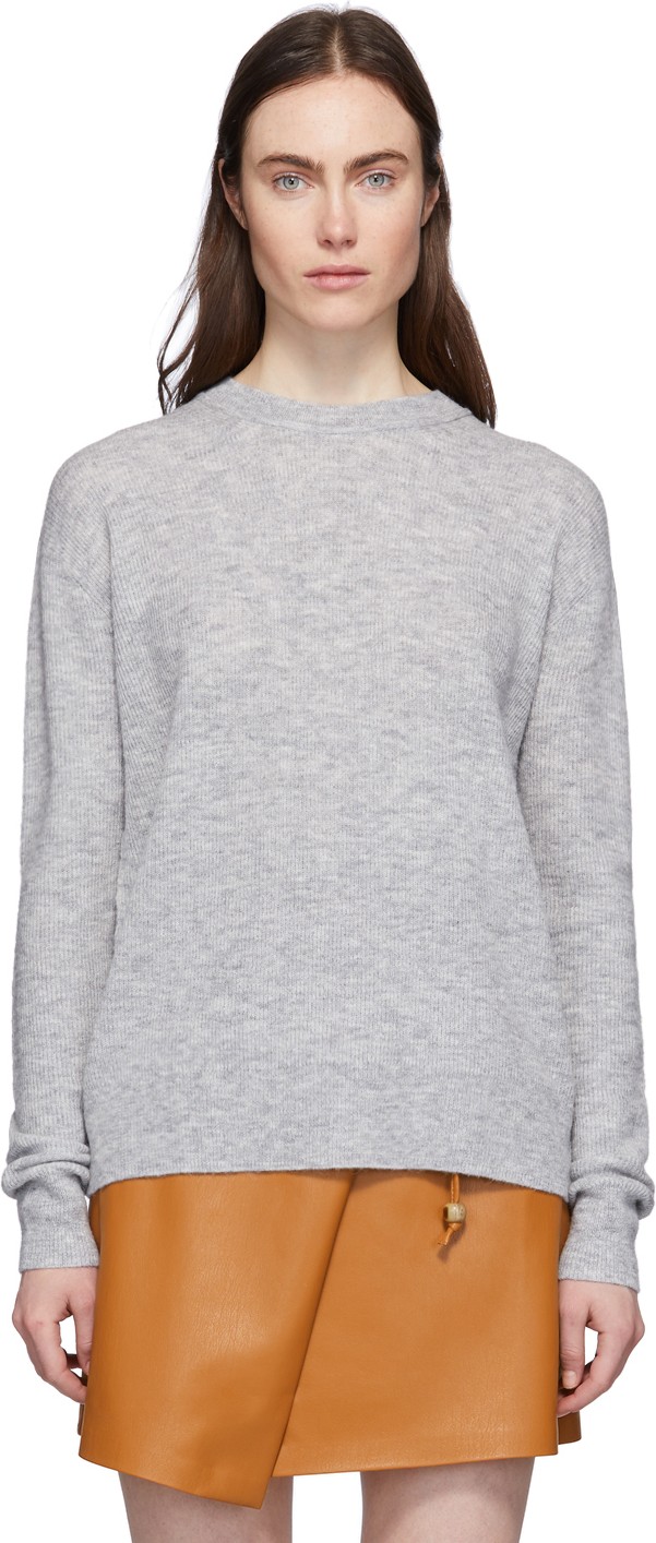 Acne Studios Grey Alpaca & Wool Ribbed Kinzie Sweater