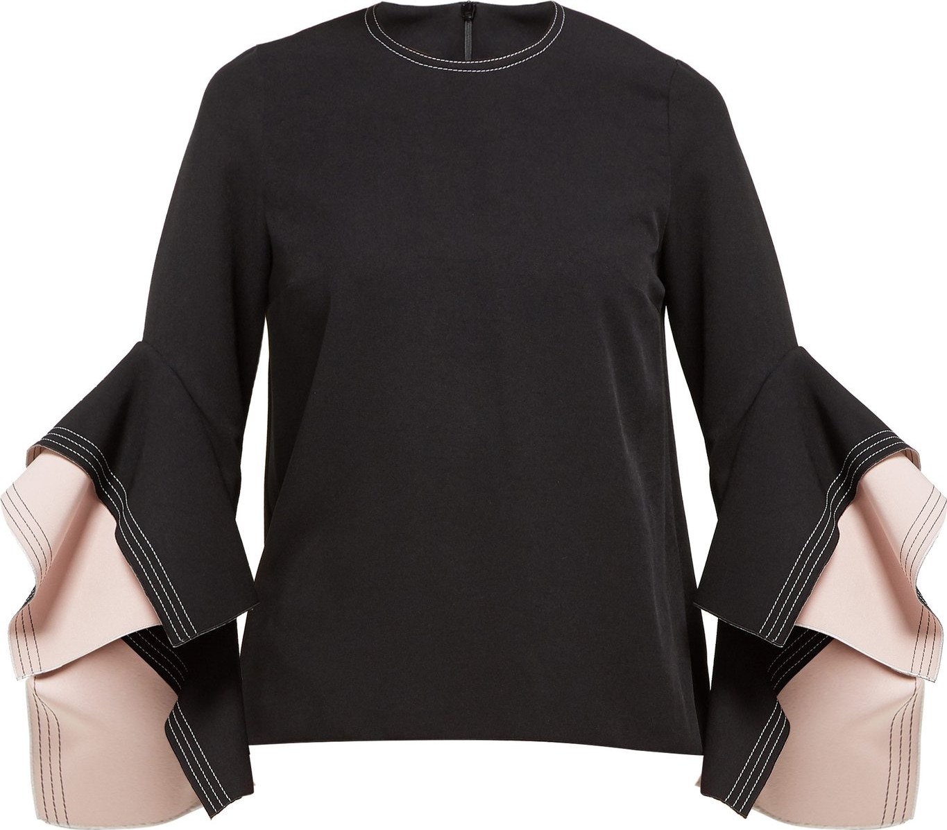 Roksanda Rana ruffled-cuff cady top