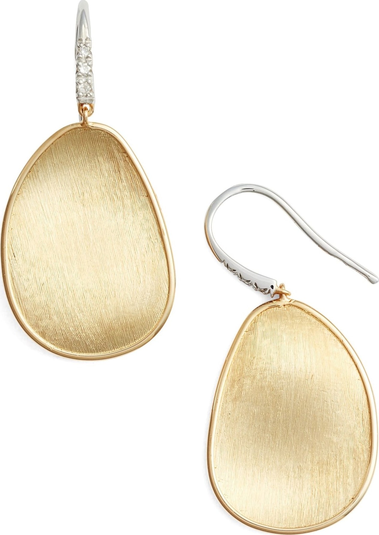 Marco Bicego Lunaria Diamond & Gold Drop Earrings