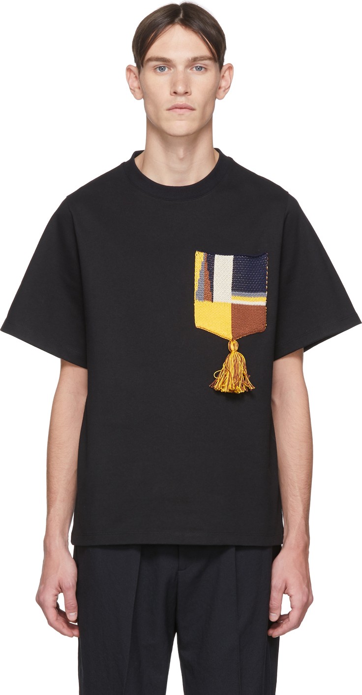 Jil Sander Black Pocket Tassel T-Shirt