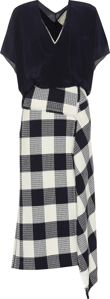 Roland Mouret Kenna check stretch cotton dress