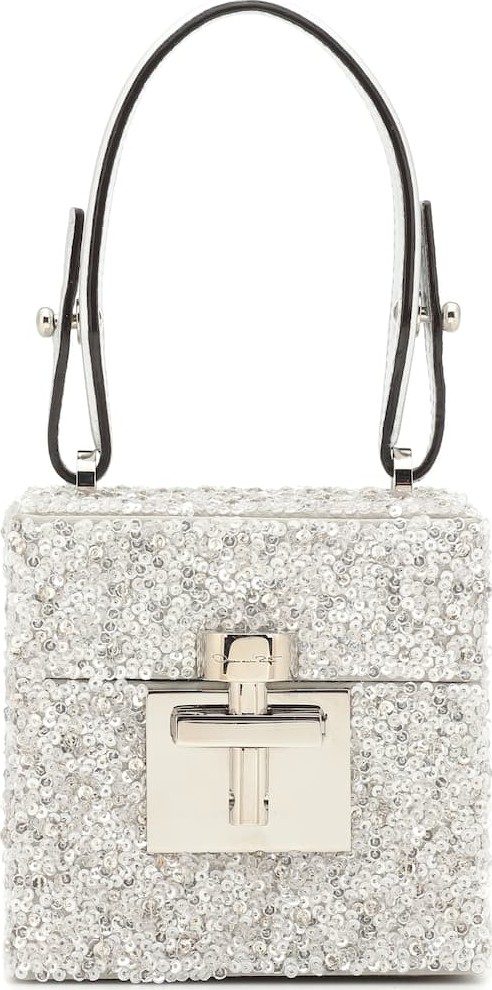 Oscar De La Renta Alibi Mini sequined shoulder bag