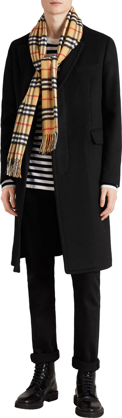 Burberry London England Classic Vintage Check Cashmere Scarf