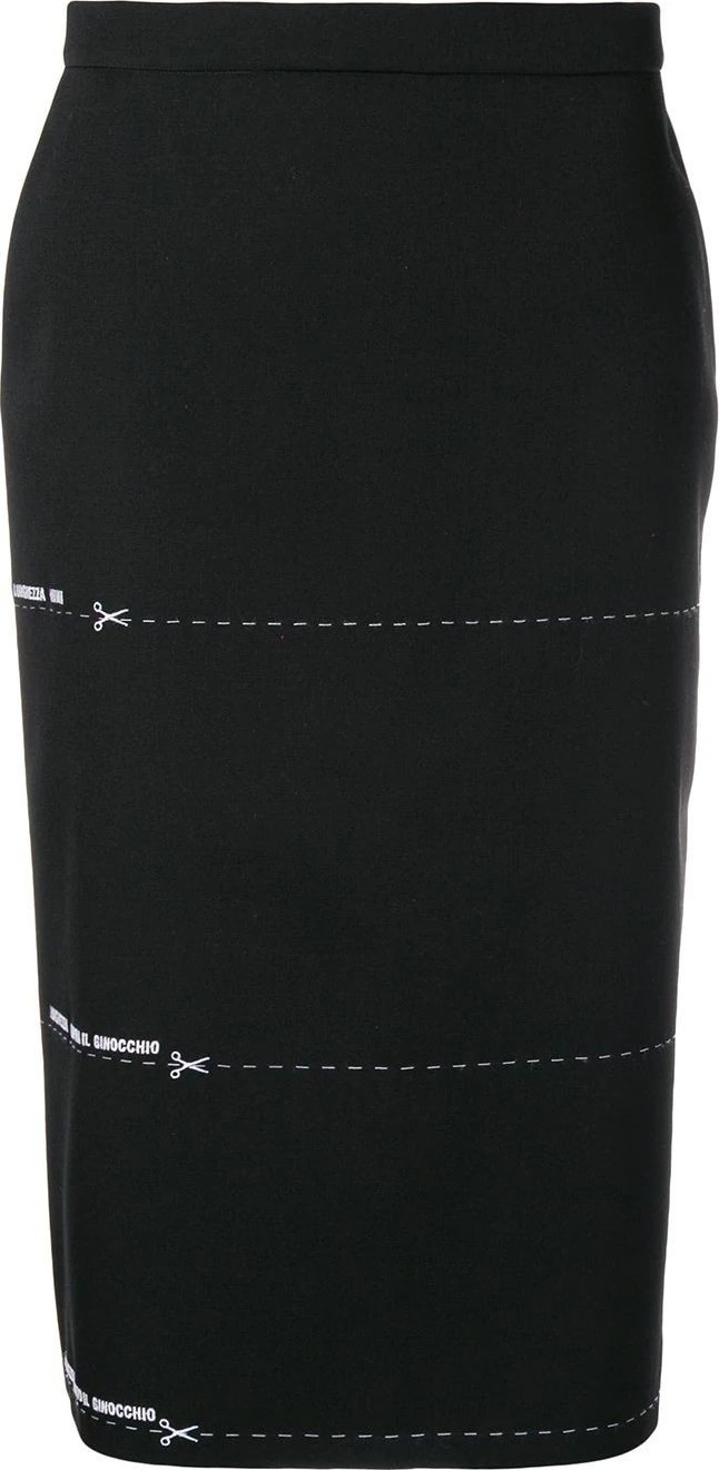 Vetements scissors cut line pencil skirt