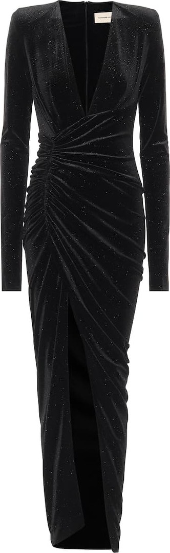Alexandre Vauthier Glitter velvet gown