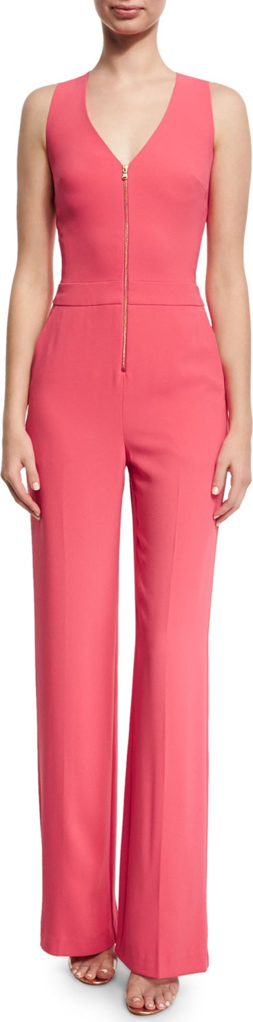 Trina Turk Tamaya 2 Crepe Zip-Front Jumpsuit