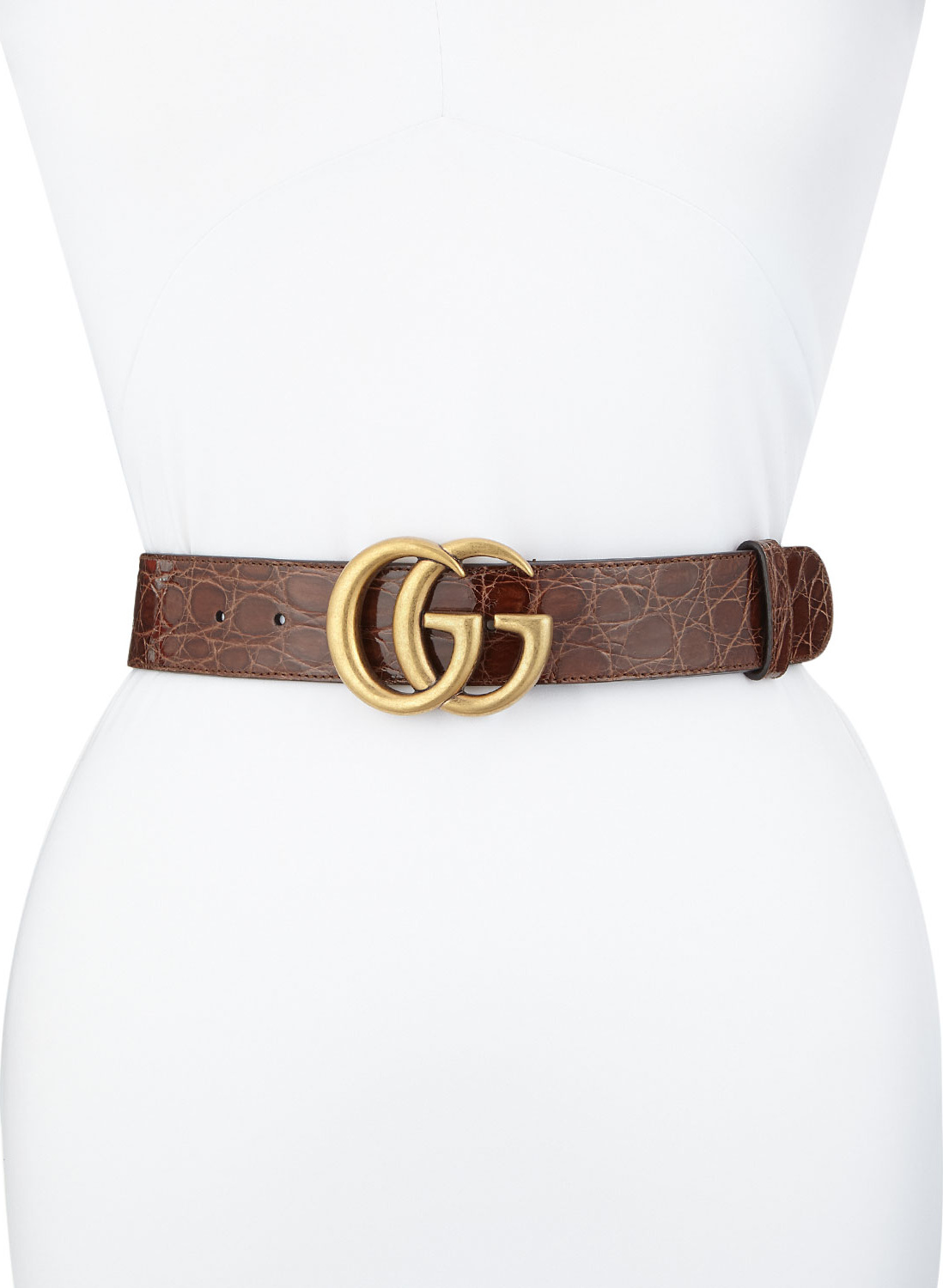 Gucci Crocodile Belt with GG Buckle