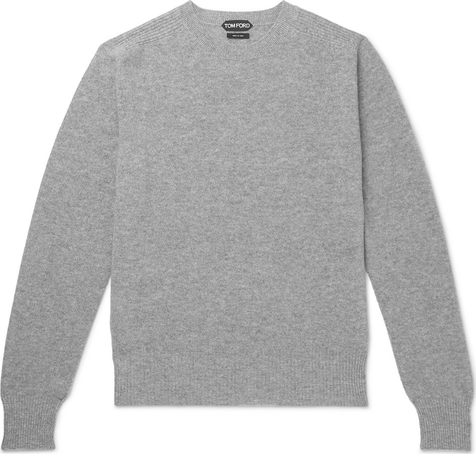 TOM FORD Waffle-Knit Mélange Cashmere Sweater
