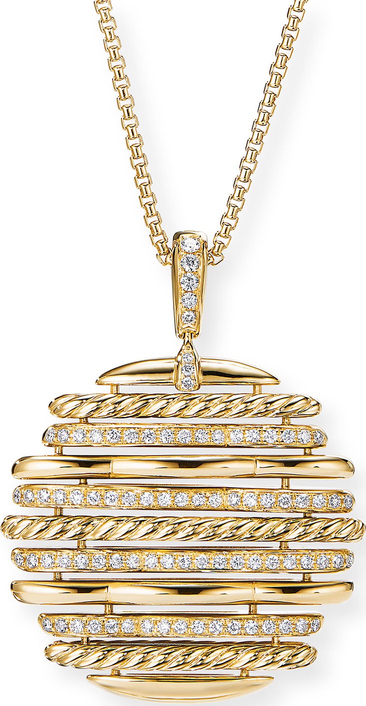 David Yurman Tides 18k Diamond Pendant Necklace