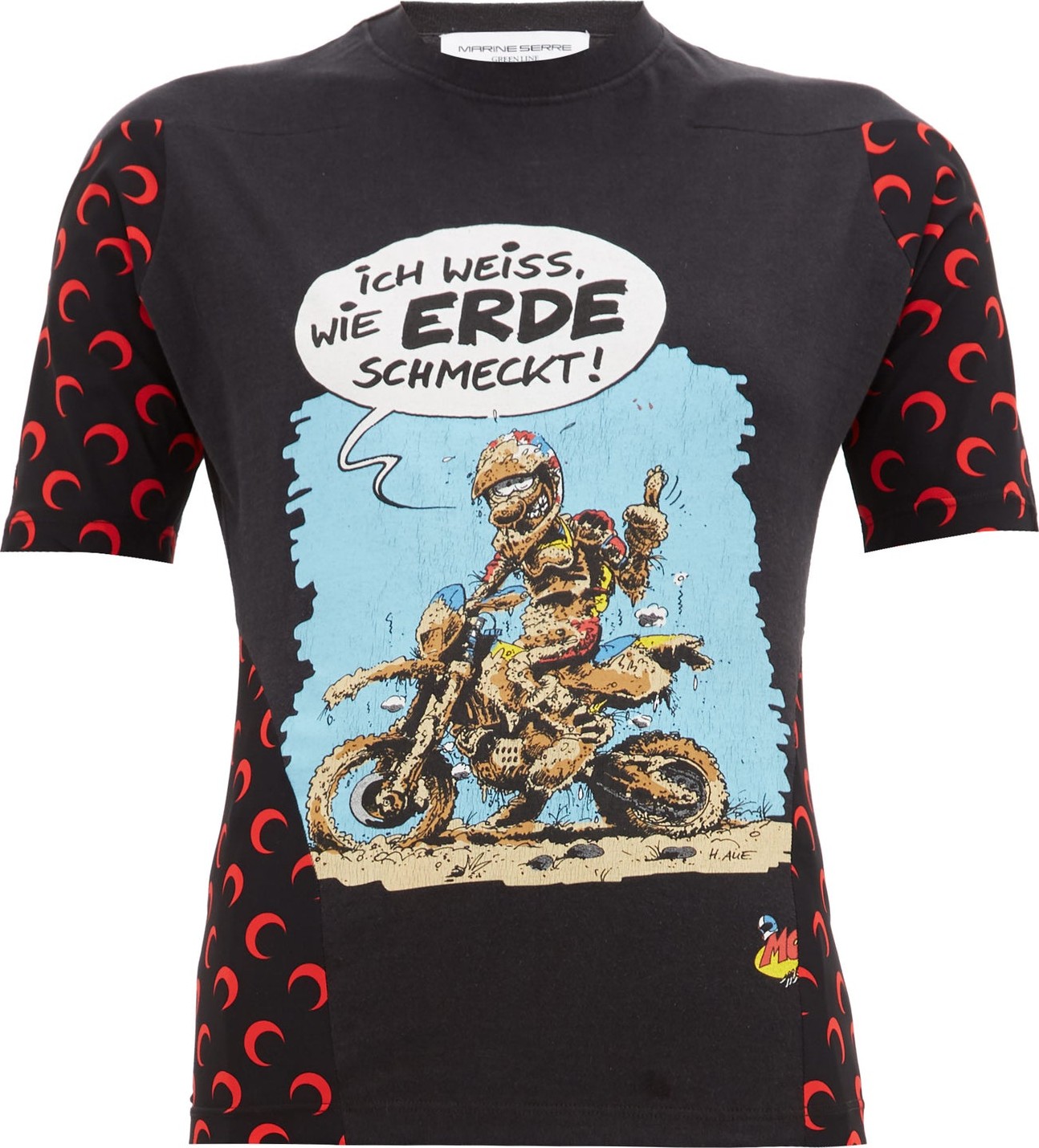 Marine Serre Upcycled Motomania-print jersey T-shirt