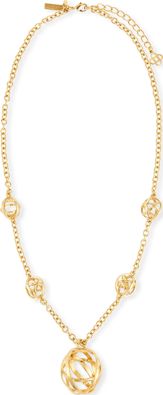 Oscar De La Renta Globe Pendant Necklace