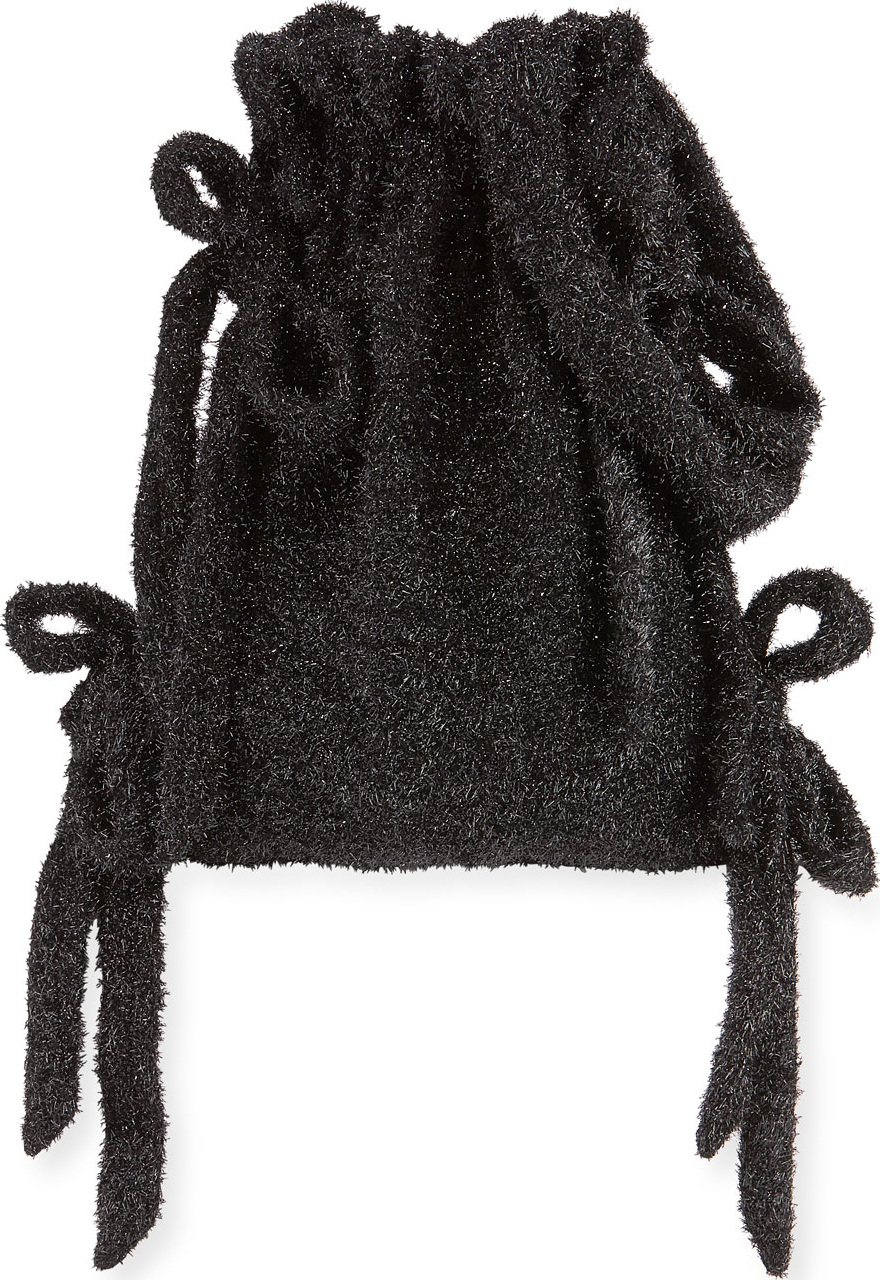 Simone Rocha Tinsel Bow Drawstring Bucket Bag