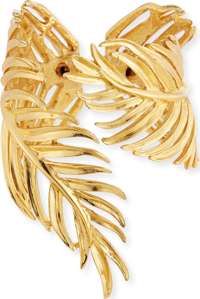 Oscar De La Renta Palm Leaf Cuff Bracelet