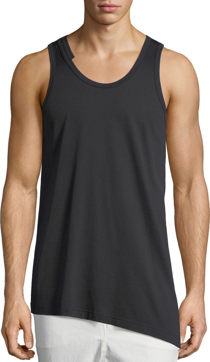 Y-3 3-Stripes Asymmetric Tank Top