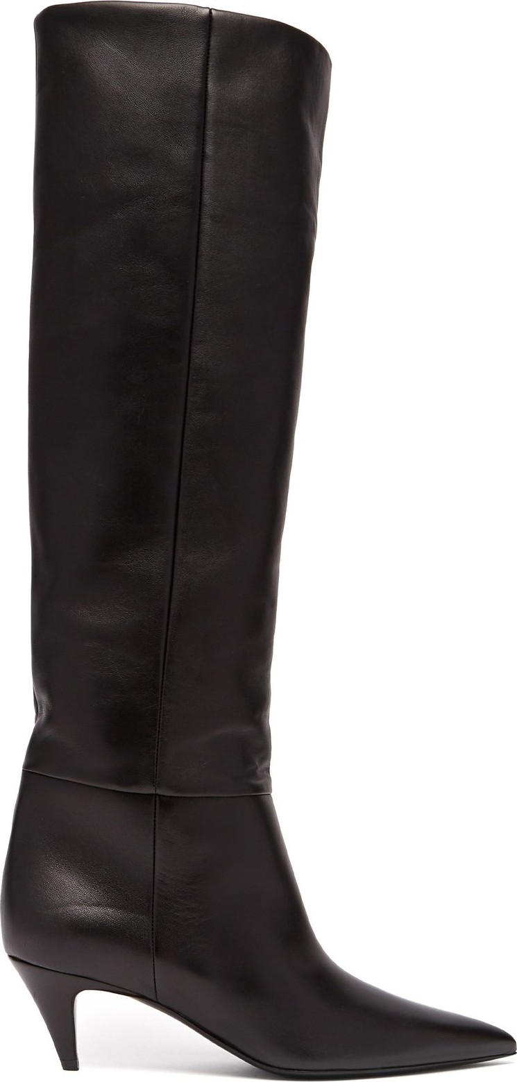 Saint Laurent Charlotte 55 leather knee boots