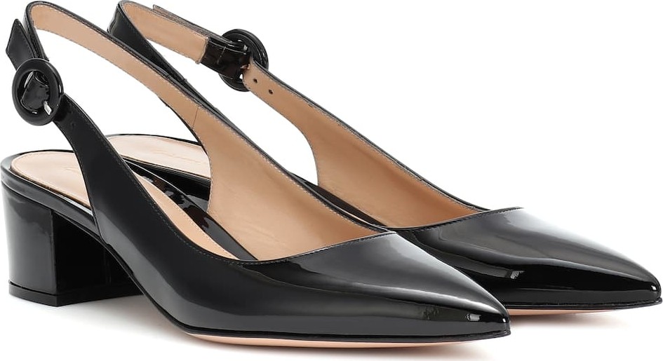 Gianvito Rossi Leather slingback pumps