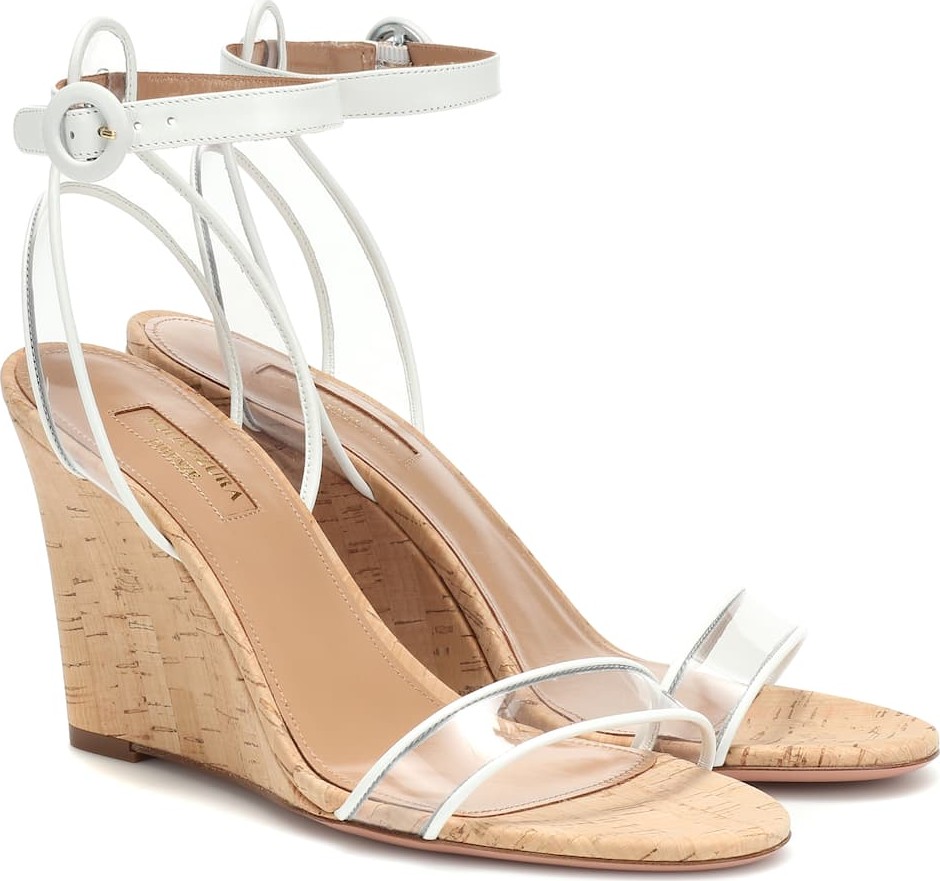 Aquazzura Minimalist 85 wedge sandals