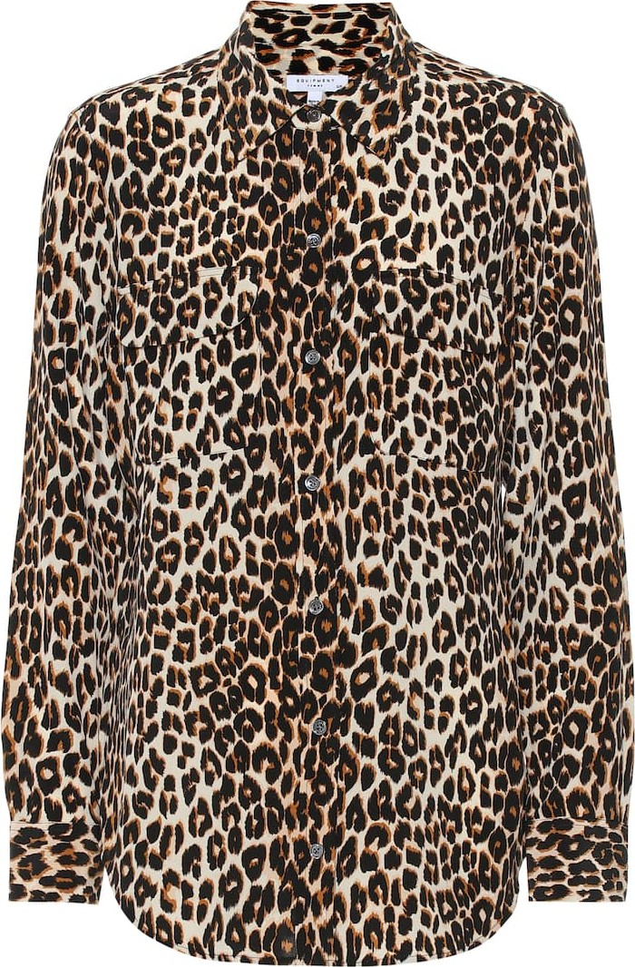 Equipment Slim Signature printed silk shirt